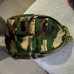 Off White Camouflage Backpack
